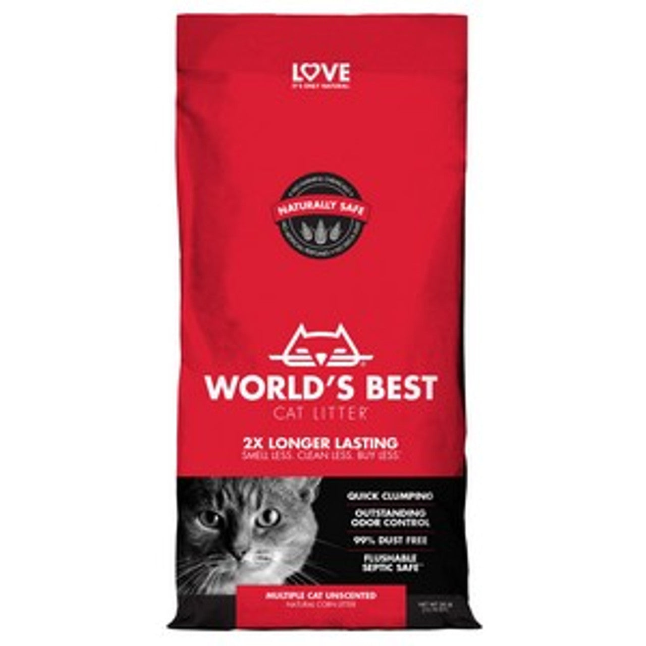 Worlds Best Cat Litter 28lb Multiple Cat Unscented (12.7kg)